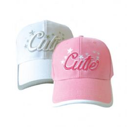 144 Bulk Cutie Girls Basevall Cap