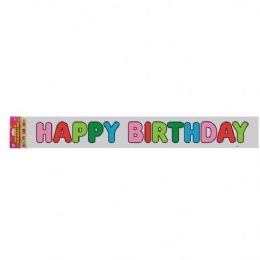 48 Bulk Happy Birthday Banner 12 Ft.(3.65m)