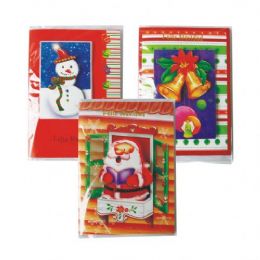 96 Bulk Christmas Card Spanish Musical Card W / Light Assorted Designs Counter Display