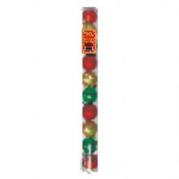 72 Bulk 10 Pc Xmas Balls Multi Colors Rolls