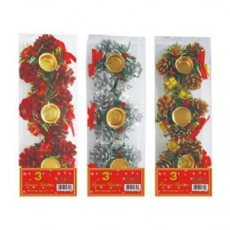 72 Bulk 3 Pc Candle Holder