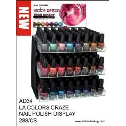 288 Bulk La Color Craze Nail Polish Display