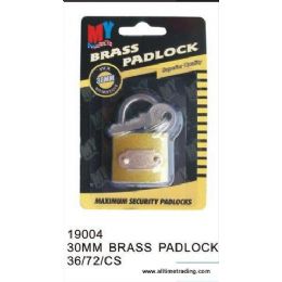 72 Bulk 30mm Brass Padlock