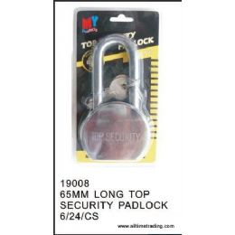 24 Bulk 65mm Top Security Padlock Long Top