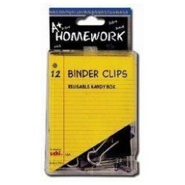48 Bulk Binder Clips - 12 Pk - 3/4 - Plastic Boxed
