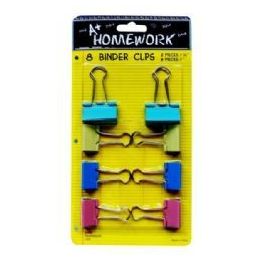 96 Bulk Binder Clips - 8pk - 1.25-2pcs+1-6pcS-Carded