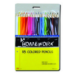 96 Bulk Colored Pencils - 18 Pk - Hang Card - Asst. Cls.