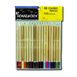 48 Bulk Colored Pencils - 18 Pk - Natural Barrel - Asst. Cls.