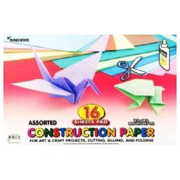 36 Bulk Construction Paper Pad - 16 Sh - 12 X 18 - Asst. Cls