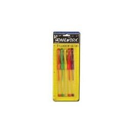 48 Bulk Fluorescent Gel Pens - 5 Pk - Asst. Neon Colors