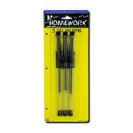 48 Bulk Gel Pens - 3 Pk - Black - Ink