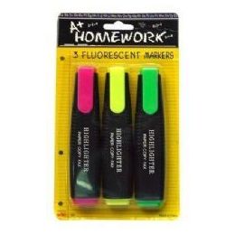 48 Bulk Highlighter Markers - 3 Pk - Asst. Neon Colors