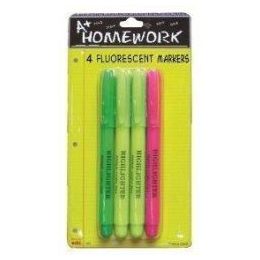96 Bulk Highlighter Markers - 4 Pk - Fine Point - Asst. Neon Colors