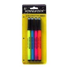 48 Bulk Highlighter Markers - 4 Pk - Fine Point - Asst. Neon Colors
