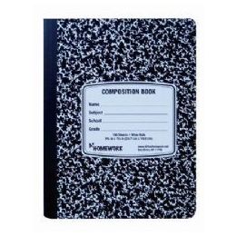 48 Bulk Marble Comp. - Black Cover - 100 Sh - 9.75 X 7.5