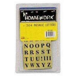 48 Bulk Metallic Letter Labels - 504 Total