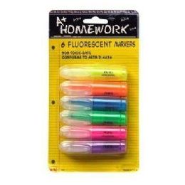 48 Bulk Mini Highlighters 6 Pk - Asst. Neon Colors