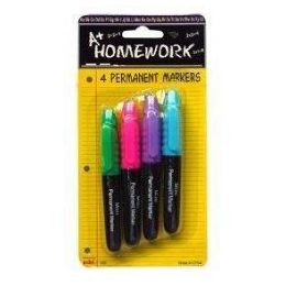 48 Bulk Permanent Markers - 4 Pk - Fine Point - Asst. Colors