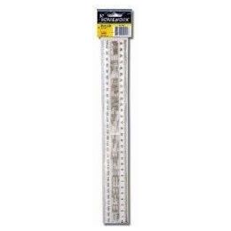 48 Bulk Plastic Ruler - 30cm/ 12 Inch - Clear Color