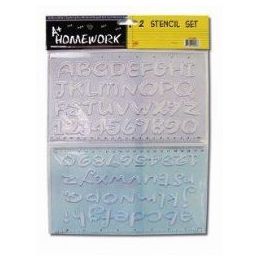 96 Bulk 2 Pack Alphabet And Numbers Stencils