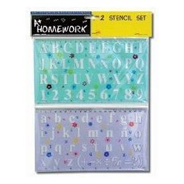 48 Bulk 2 Pack Alphabet And Numbers Stencils