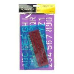 48 Bulk 4 Pack Alphabet And Numbers Stencil Set