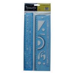 48 Bulk 2 Pack Plastic Ruler Set