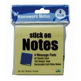 48 Bulk Stick On Notes 3x3 4pk 40 Sheet Ea 160 Sheets Total