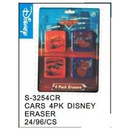 48 Bulk Cars 4pack Eraser