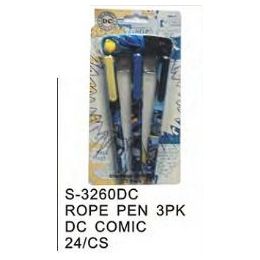 96 Bulk Dc Comics Pens On A Rope 3 Pack
