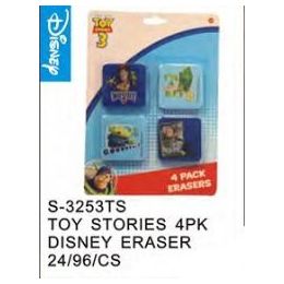 48 Bulk Toy Story 4pack Eraser