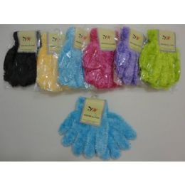 144 Bulk Kids Solid Color Chenille Gloves