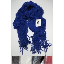 72 Bulk Ruffle Scarf With Fringe