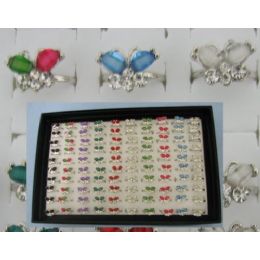 300 Bulk Adjustable RinG-2 Wing Butterfly With 4 Stones