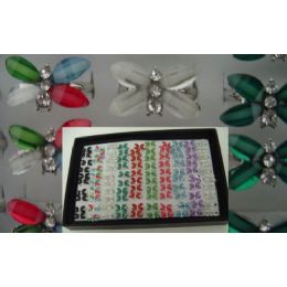 192 Bulk Adjustable RinG-4 Wing Butterfly With 3 Stones