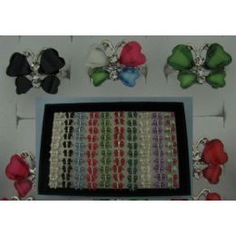 300 Bulk Adjustable RinG-4 Wing Butterfly With 3 Stones