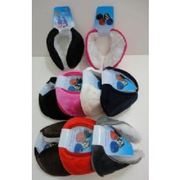 144 Bulk Earmuffs With Fur InsidE--Solid Color
