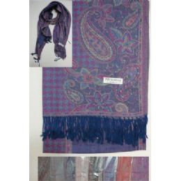 72 Bulk Pashmina With FringE--Houndstooth & Paisley