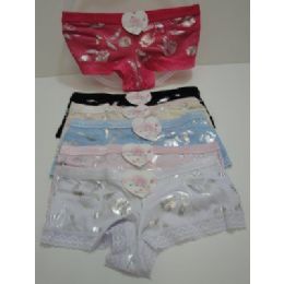 144 Bulk Ladies PantieS-Silver Flowers