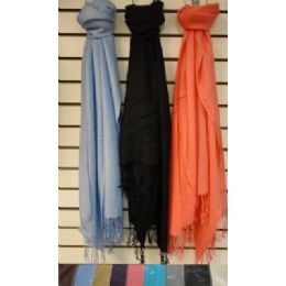 72 Bulk Pashmina With FringE--Solid Color