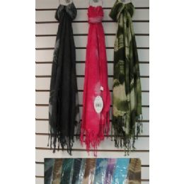 72 Bulk Scarf With FringE-Single Color Tie Dye