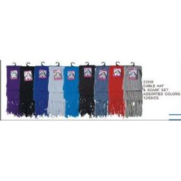 24 Bulk Cablr Hat And Scarf Set
