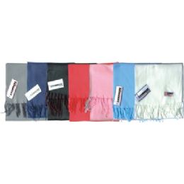 48 Bulk Fleece Winter Scarf Solid Colors Assorted
