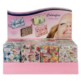72 Bulk Fabric Cosmetic Bags In Display Box