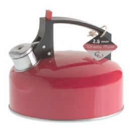 12 Bulk Colored Aluminum Tea Kettle Red