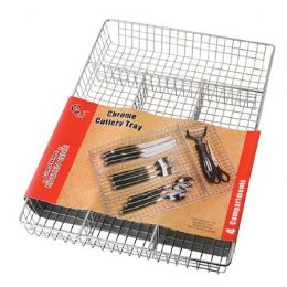 12 Bulk Chrome Cutlery Caddy