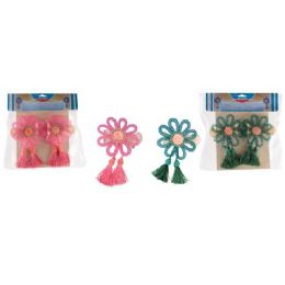 96 Bulk 2 Piece Flower Curtain Clip Set