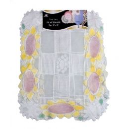 144 Bulk 2 Pc 13"x18" Sunflower Lace Placemats