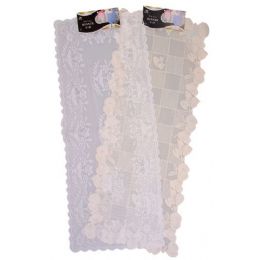 144 Bulk 16" X36" White/beige Lace Runner