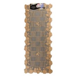 144 Bulk 16"x36" Two Tone Gold Lace Runner